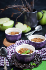 Homemade delicious apple crumble dessert