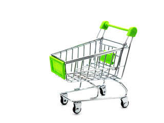 A Shopping Cart Isolated On White