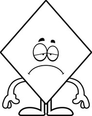 Sad Cartoon Diamond