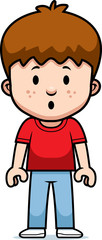 Cartoon Boy Surprised