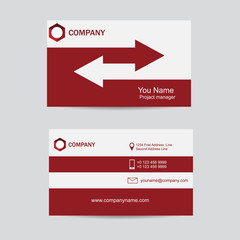 Vector modern creative and clean business card template. Flat design
