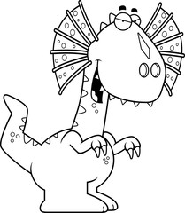 Sly Cartoon Dilophosaurus