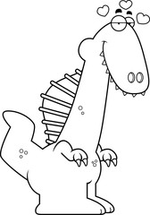 Cartoon Spinosaurus in Love