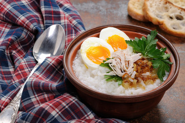 Rice  porridge with egg