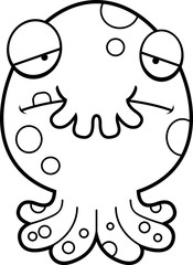 Sad Cartoon Monster