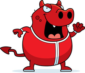 Cartoon Devil in Pajamas