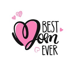 Happy Mother's Day vector hand written poster.