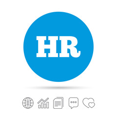 Human resources sign icon. HR symbol.