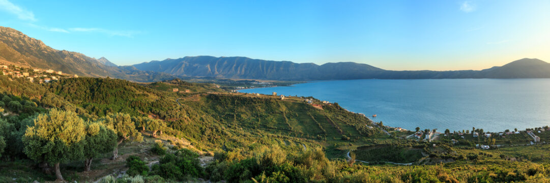 Adriatic sea sunset view (Albania).
