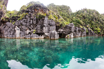 Obraz premium Limestone Island and Coral Reef in Raja Ampat