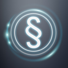 Law protection right icons 3D rendering