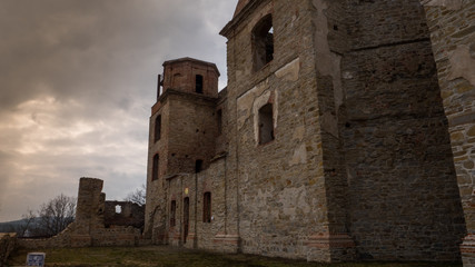 Fototapeta na wymiar View of one of the castle wall.