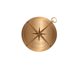 Vintage compass, illustration vector. 
