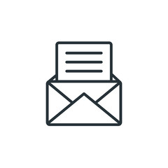Mail with text vector icon