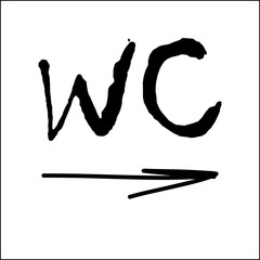 WC / Toilet door plate icon