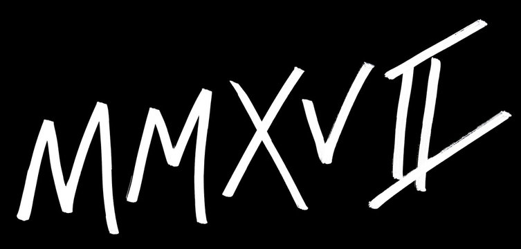 MMXVII Jahreszahl in römischen Ziffern