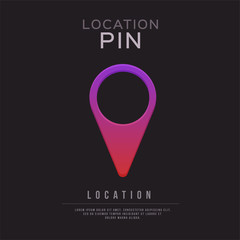 Location Pin Design layout for banners, wallpaper, flyers, invitation, posters, brochure, voucher discount.Vector illustration template