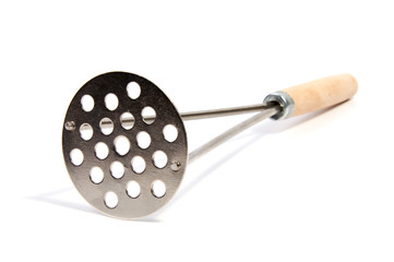 Kitchen utensils isolated on a white background.