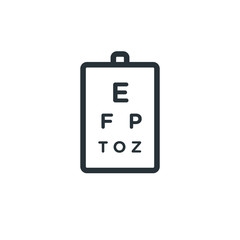 Eye test vector icon