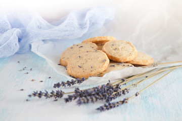 Aromatic lavender cookies. French cuisine, handmade