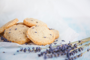 Aromatic lavender cookies. French cuisine, handmade