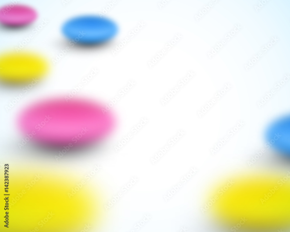 Poster Colorful vector background with place for text and blurred elements
