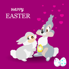 The Easter bunnyes with more Easter eggs