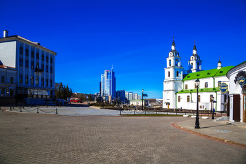 Fototapeta na wymiar Minsk, Belarus, Holy Spirit Cathedral