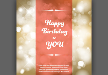 Bright Lights Birthday Card Layout