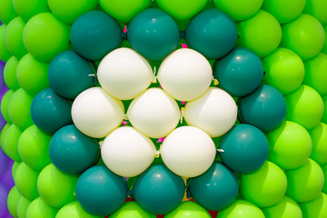 The multicolored balloons for decoration in the carnival.