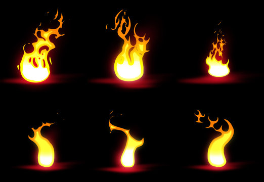 Set of flames