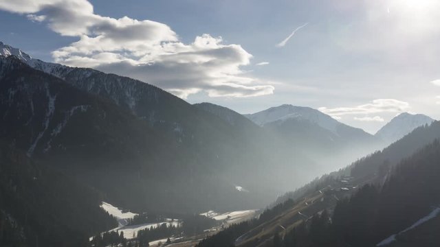 4K Time-lapse Fog in the Valley Alps South Tyrol