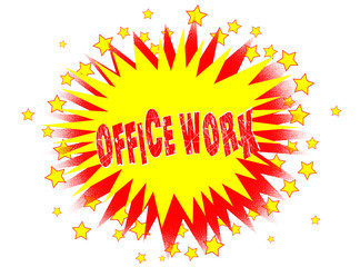 Cartoon Yellow Office Work Splash