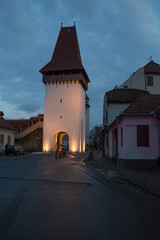 Obraz premium Historical centre of Medias, medieval city in Transylvania, Romania