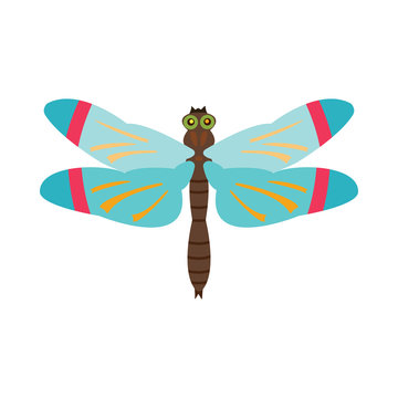 dragonfly blue on white background text