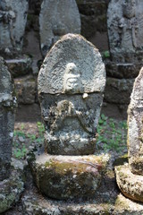 One of the Two hundrerd Jizo - Stone buddha kanon statues - Meiji Period - Kiso valley - Nagano Prefecture