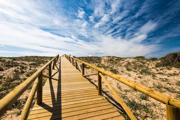 Fototapeta na wymiar Zahara de los Atunes sandy beach and dunes,Spain