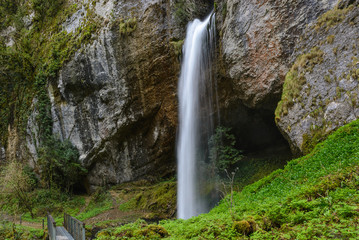Waterfall in the Kakueta Canyon, Aquitaine, France