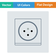 South Africa electrical socket icon