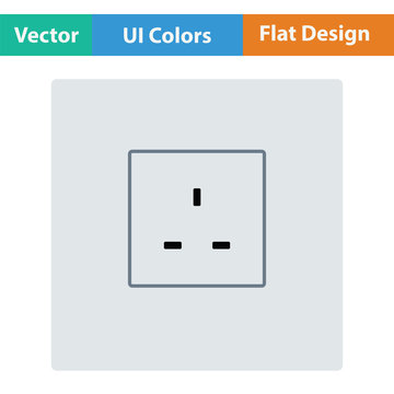 Great britain electrical socket icon