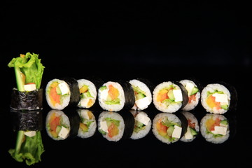 Japanese seafood sushi.