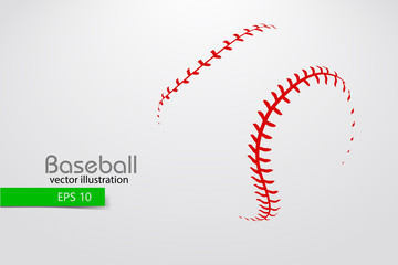 silhouette of a baseball ball. Vector illustration