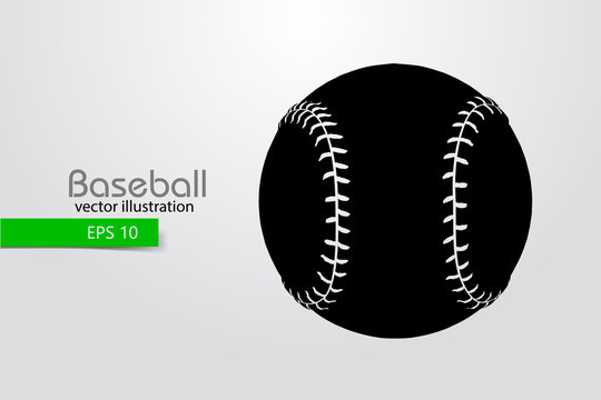silhouette of a baseball ball. Vector illustration