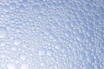 fresh white background with soap bubbles