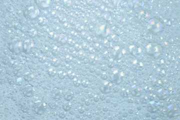 fresh blue background with soap bubbles