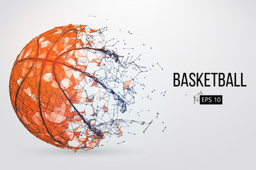 Obraz premium Sylwetka piłki do koszykówki. Ilustracji wektorowych
