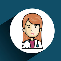 health professional avatar icon vector illustration design
