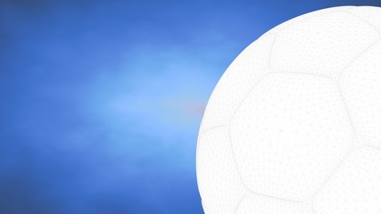 outlined 3d rendering of a sphere inside a blue studio