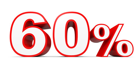 Sixty percent off. Discount 60 %.