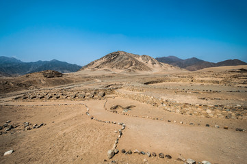 Fototapeta na wymiar The archeological city of Caral, Peru